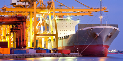 statek, port