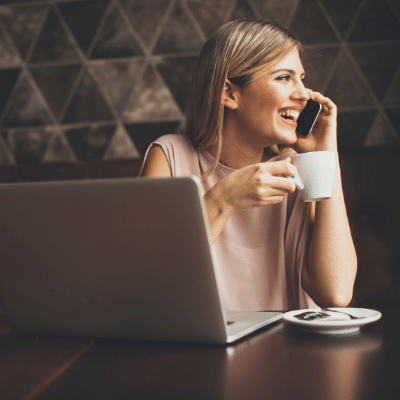 woman and coffee